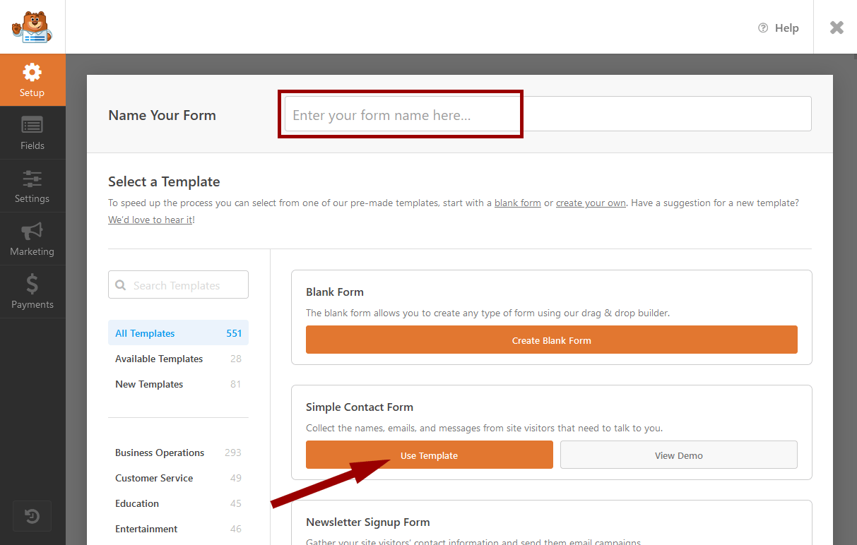 WordPress: formularz kontaktowy - dodawanie formularza kontaktowego z szablonu